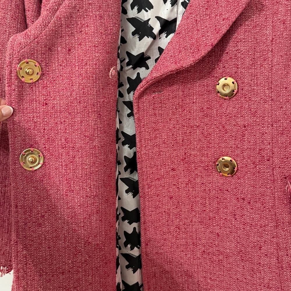 CAbi Pink Double-Breasted Blazer Coat - Picture 5 of 8